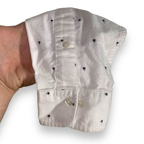 Brooks Brothers White Micro Palm Print Regent Oxford Shirt M - Picture 4 of 8
